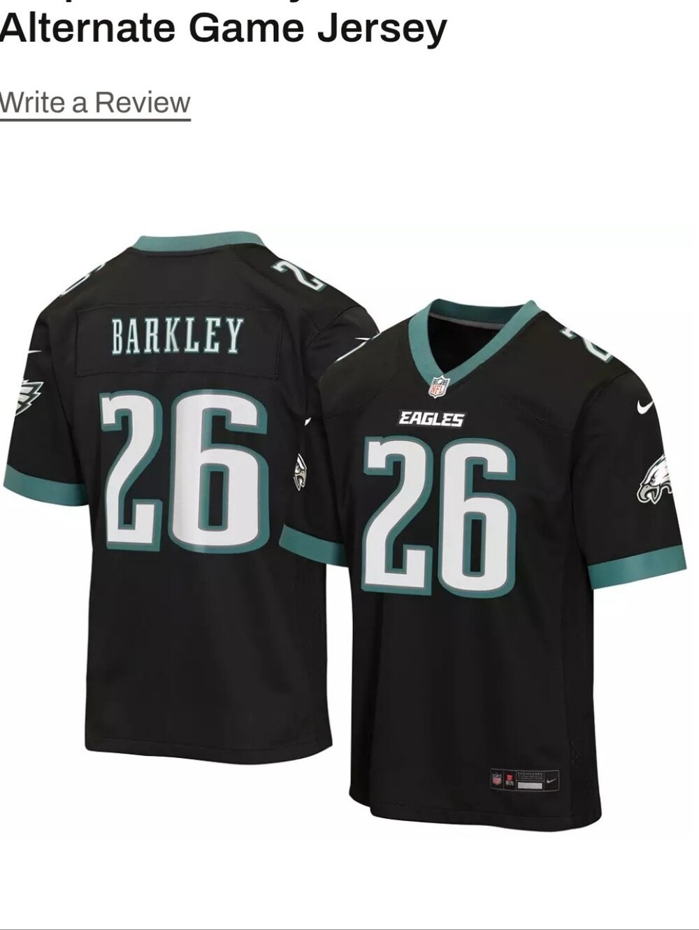 Saquon Barkley Philadelphia Eagles Nike  Men's Size L NEW!!